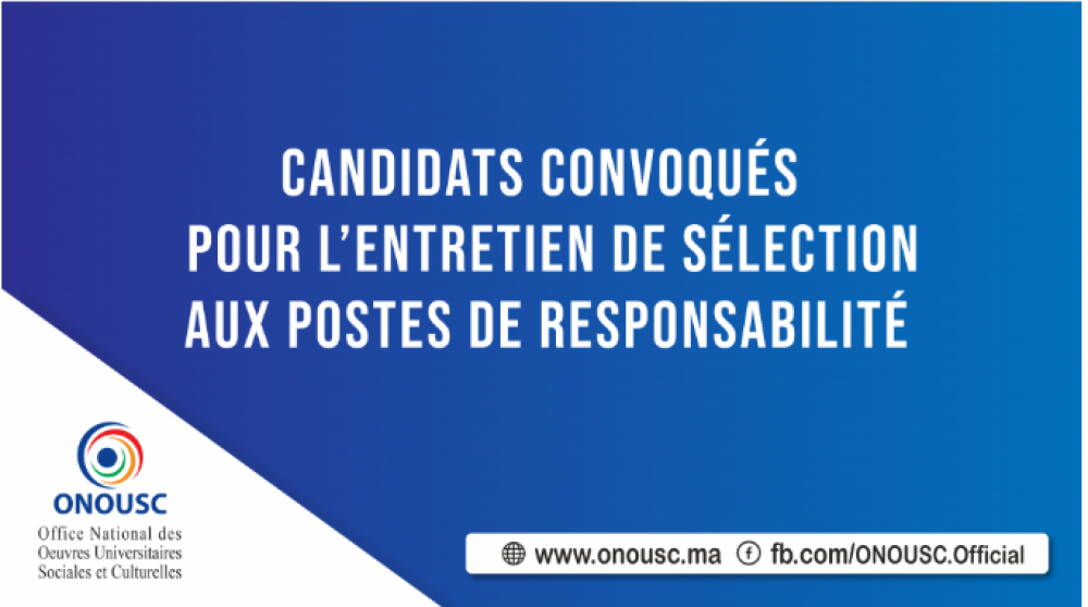 AVIS DE L'ENTRETIEN DE SÉLECTION AUX POSTES DE RESPONSABILITÉ (Avril 2025)