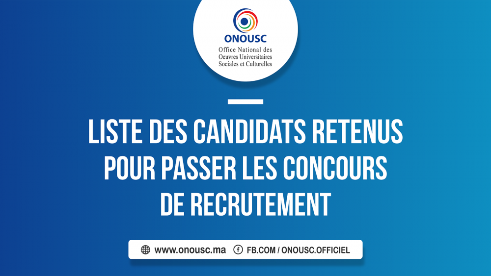 LISTE DES CANDIDATS RETENUS POUR PASSER LE CONCOURS DE RECRUTEMENT - SESSION 05/11/2023 -