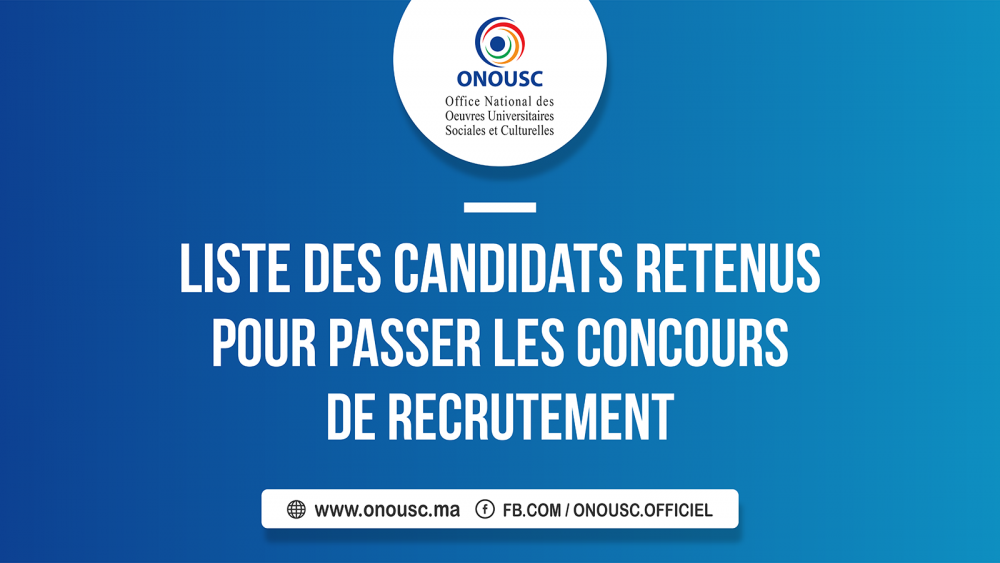 LISTE DES CANDIDATS RETENUS POUR PASSER LE CONCOURS DE RECRUTEMENT SESSION 01/12/2024